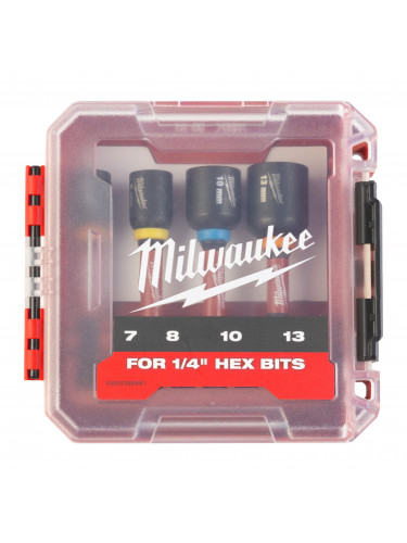 DOUILLES MAGNÉTIQUES SHOCKWAVE™ GEN II MAG SHW IMPACT DUTY NUT DRIVER SET - 4 PC MILWAUKEE