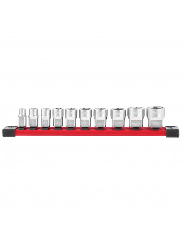 JEU DE DOUILLE ⅜″ 3/8" DRIVE SAE CHROME SOCKETS - 10 PC MILWAUKEE