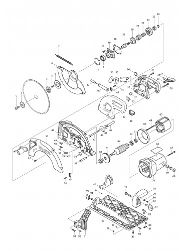 Vue éclatée Makita 5104S#01