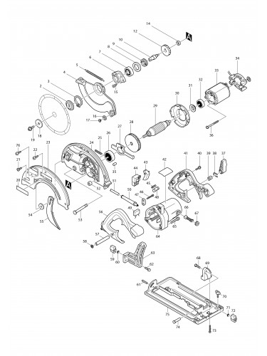 Vue éclatée Makita 5603R#01