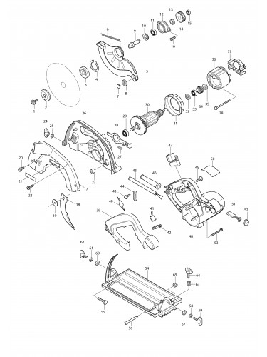 Vue éclatée Makita 5604R#01