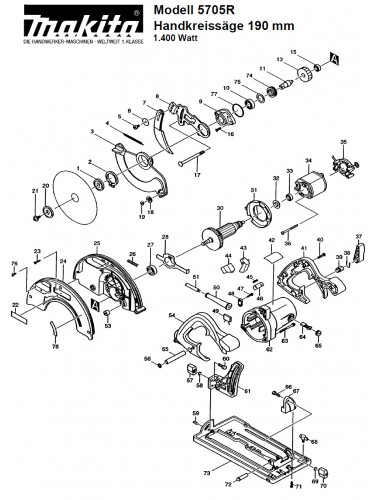 SCIE CIRCULAIRE MAKITA 5705R