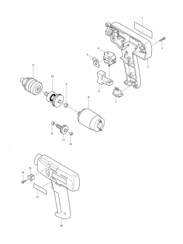 Vue éclatée Makita 601D#01