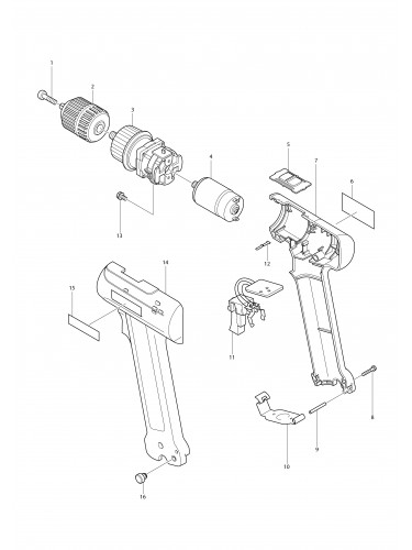 Vue éclatée Makita 6096D#01