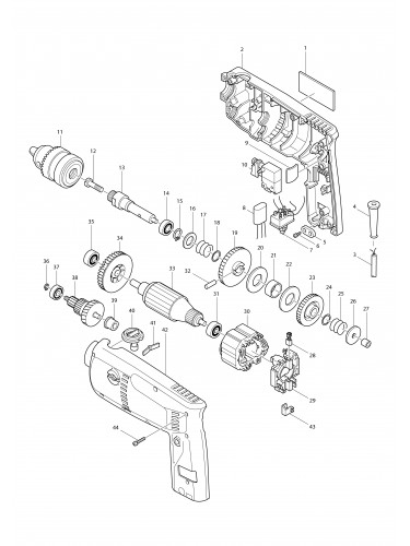 Vue éclatée Makita 6310#01
