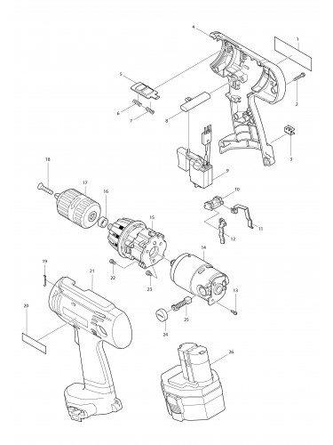 Vue éclatée Makita 6333D#01