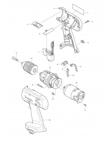Vue éclatée Makita 6336D#01
