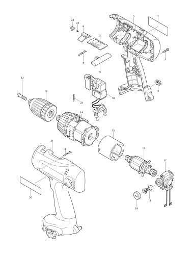 Vue éclatée Makita 6337D#01