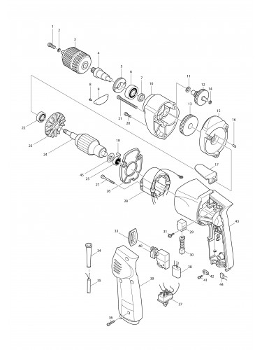 Vue éclatée Makita 6510LVR#01