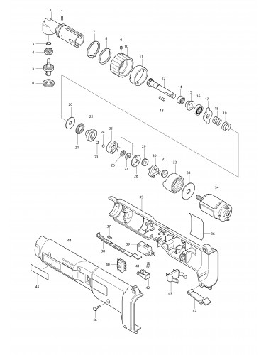 Vue éclatée Makita 6704D#01