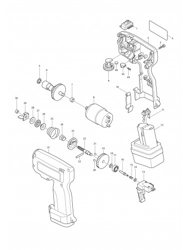 Vue éclatée Makita 6791D#01