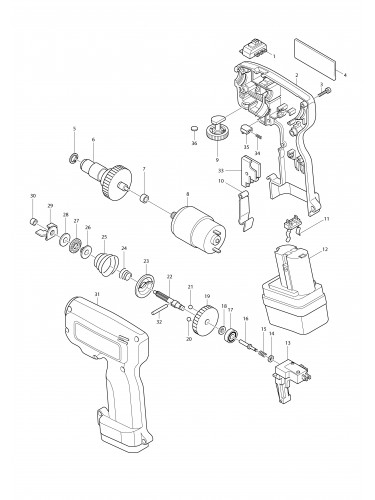 Vue éclatée Makita 6793D#01