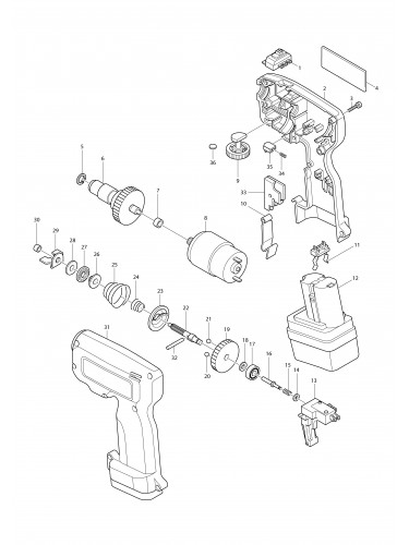 Vue éclatée Makita 6794D#01