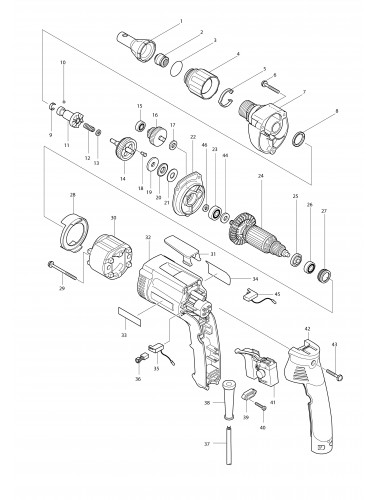 Vue éclatée Makita 6823#01