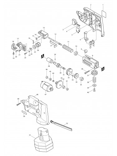 Vue éclatée Makita 6831D#01