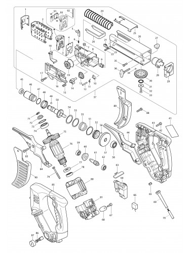 Vue éclatée Makita 6843#01