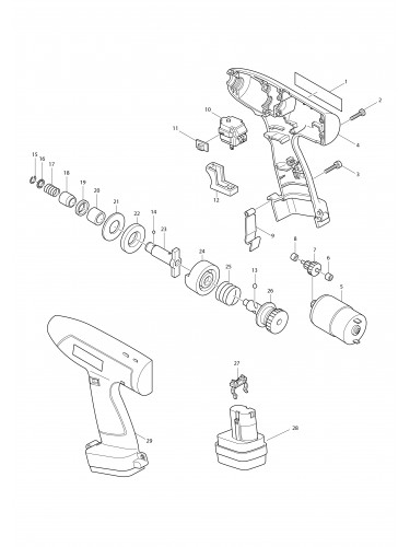 Vue éclatée Makita 6903VD#01