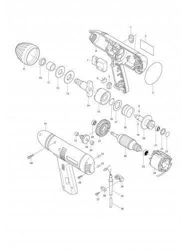 Vue éclatée Makita 6904VH#01
