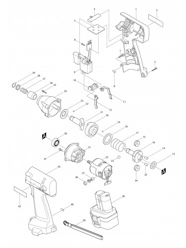 Vue éclatée Makita 6908D#01