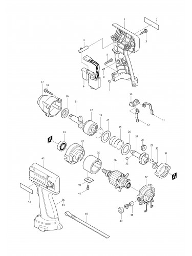 Vue éclatée Makita 6918D#01