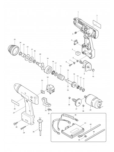 Vue éclatée Makita 6931D#01