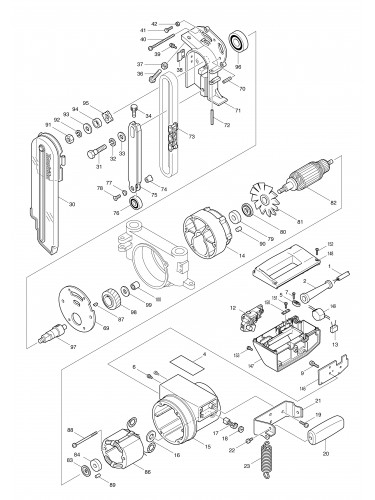 Vue éclatée Makita 7104L#01