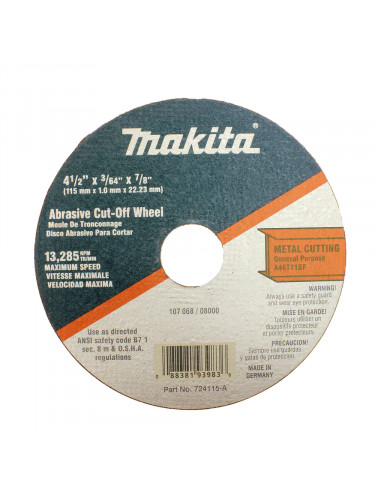 Disque à tronçonner 115 x 22,23 mm Makita