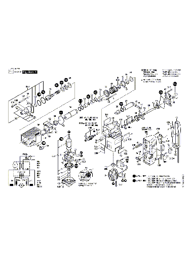 PIECES DETACHEES MARTEAU FOREUR BOSCH GBH 7-45 DE