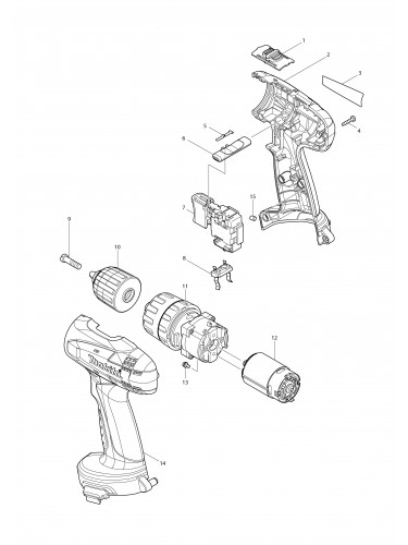 Vue éclatée Makita 8281D#01