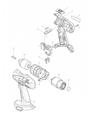 Vue éclatée Makita 8391D#01
