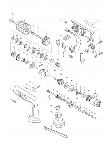 Vue éclatée Makita 8412D#01