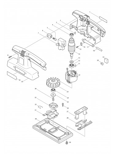 Vue éclatée Makita 9035N#01