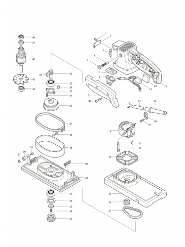 Vue éclatée Makita 9045B#01