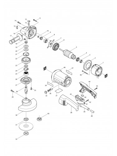 Vue éclatée Makita 9047S#01