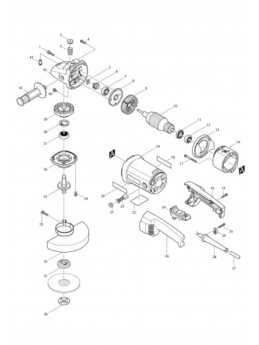 Vue éclatée Makita 9067S#01