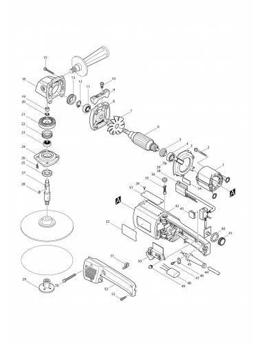 Vue éclatée Makita 9207SPC#01