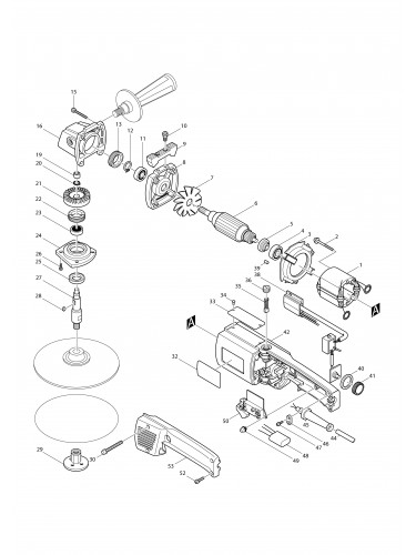 Vue éclatée Makita 9217SPC#01