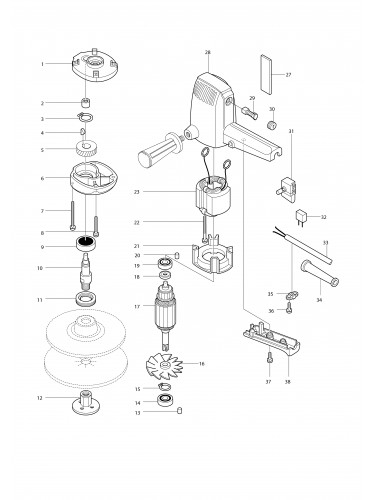 Vue éclatée Makita 9218SB#01