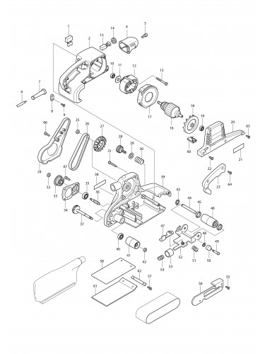 Vue éclatée Makita 9404#01