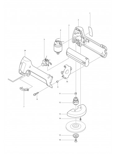 Vue éclatée Makita 9500D#01