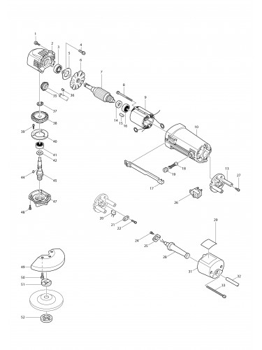 Vue éclatée Makita 9501B#01