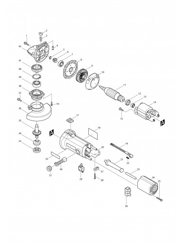Vue éclatée Makita 9524NB#01