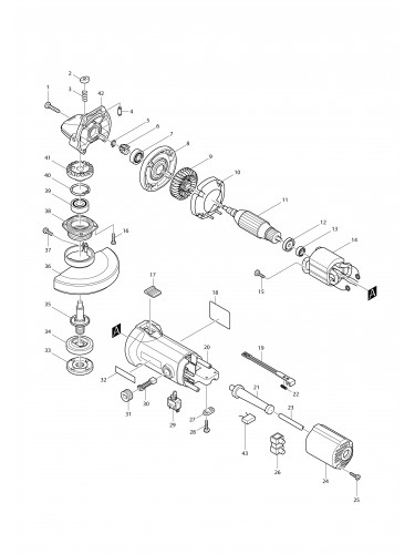 Vue éclatée Makita 9527NB#01