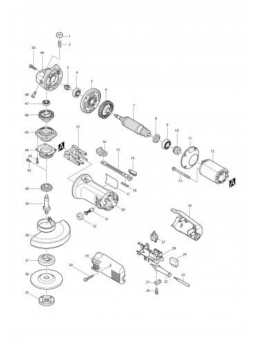 Vue éclatée Makita 9541#01
