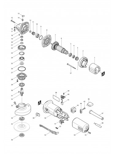 Vue éclatée Makita 9553HN#01