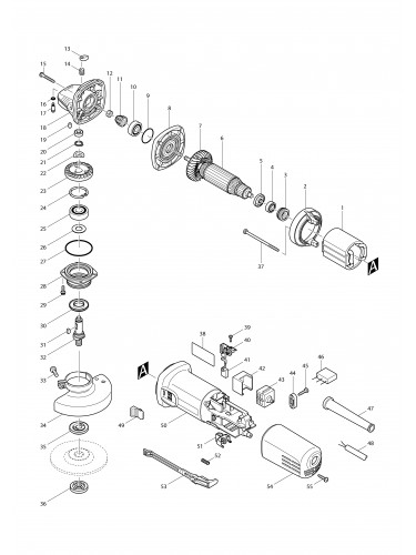 Vue éclatée Makita 9556HN#01