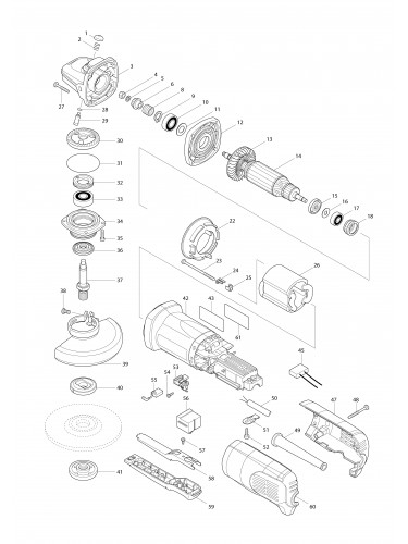 Vue éclatée Makita 9564P#01