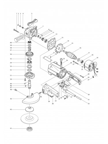 Vue éclatée Makita 9609HB#01