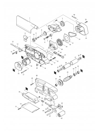 Vue éclatée Makita 9910#01