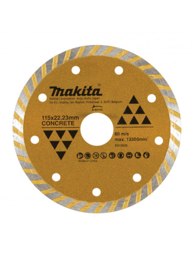 Disque diamanté 115 x 22,23 mm, turbo, à sec Makita